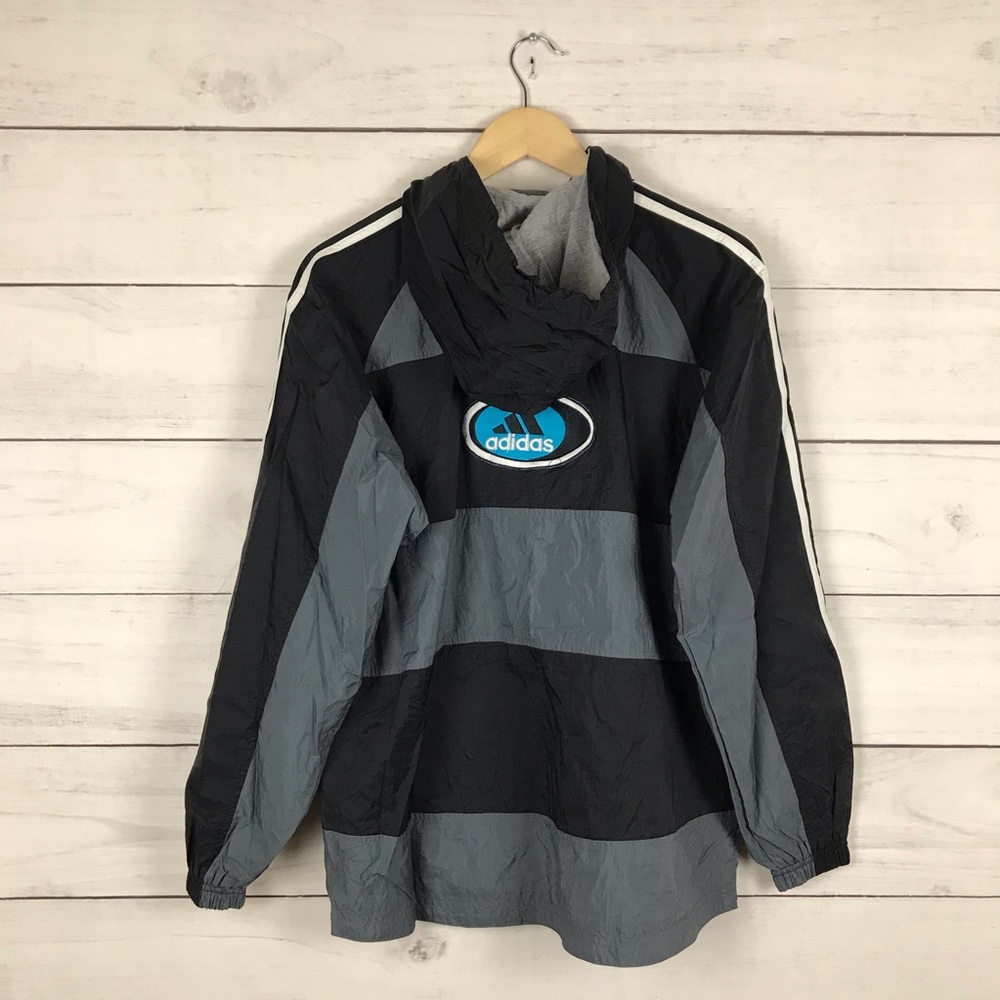 Vintage 1990s Adidas Hooded Windbreaker Jacket